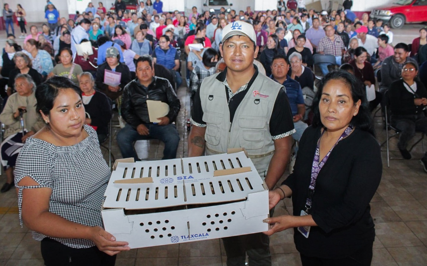 Gobierno de Blanca Angulo entrega más de 3700 aves de traspatio a familias chiautempenses